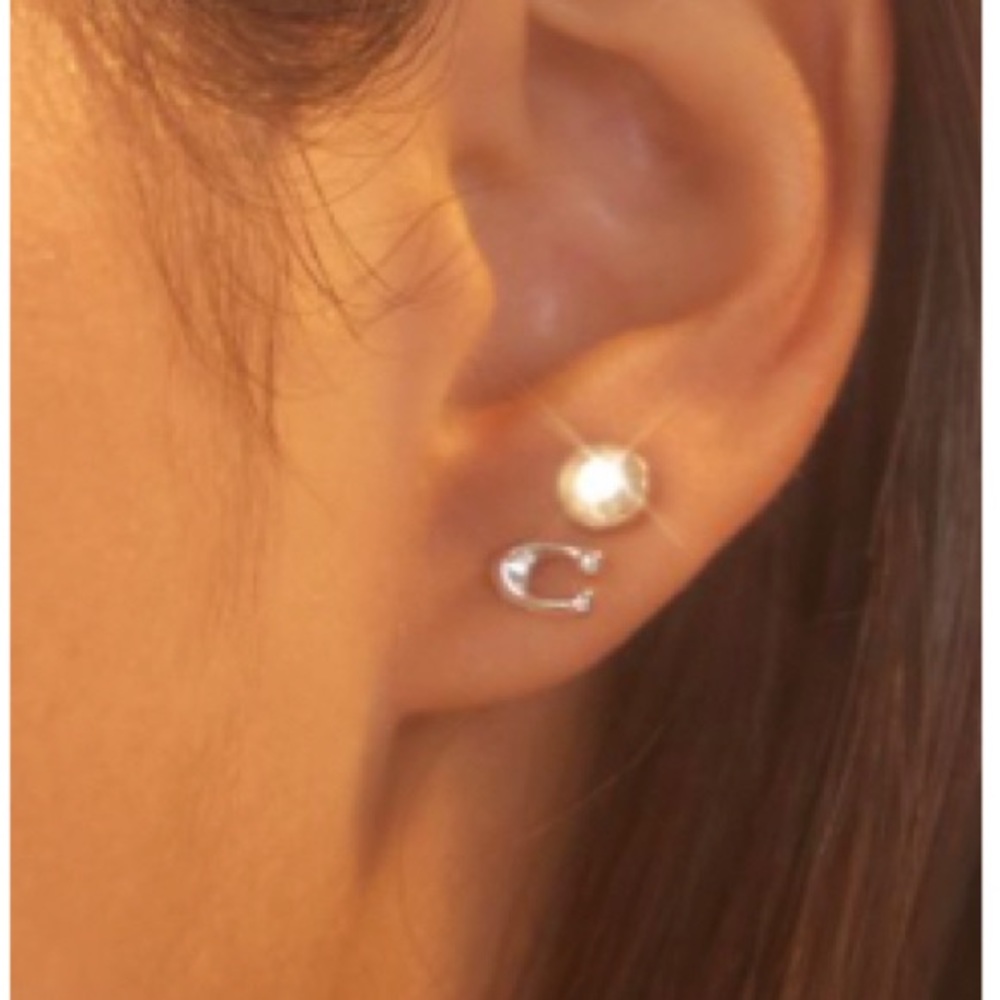 Coach Signature C Stud Earrings Set